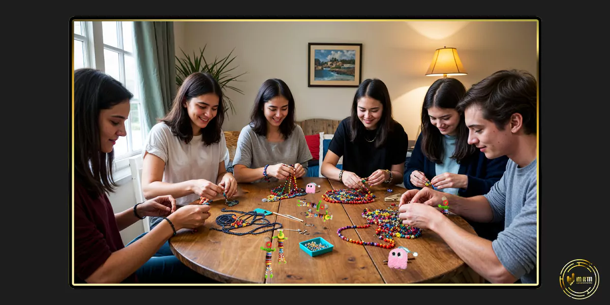 Keychain crafting workshop in Dubai for corporate events to encourage creativity and team-building.